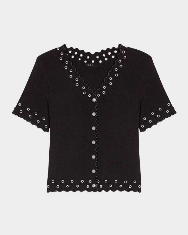 Moleillety Grommet Cardigan